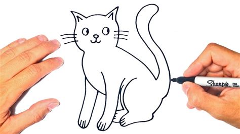 como dibujar un gato paso a paso|gato dibujo simple.